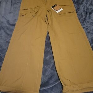 The North Face Women's Brown Windwall Drawstring Ski Pants Flared Leg Size L NWT
